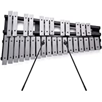 ammoon Glockenspiel plegable xilófono 30 notas educativo percusión instrumento musical marco madera barras de aluminio…